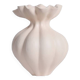 Vase blanc mat sculptural, décoration intérieure minimaliste moderne