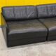 De Sede DS-76 Modular 2-Seater Sofa / Sofa Bed – Black Leather (1970s)