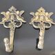 Vintage brass wall hooks / coat hooks Cherubs Baroque