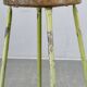 1940s Czech Industrial Stool with Pine Seat and Green Patina