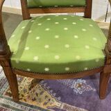 Paire de fauteuils style Empire en acajou, travail des années 50