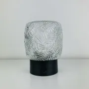 Moulded glass wall light from the 1950s, ceiling light.