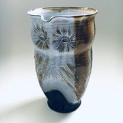 Vintage Studio Art Pottery Owl Decanter Jug by Tavares, 1970s