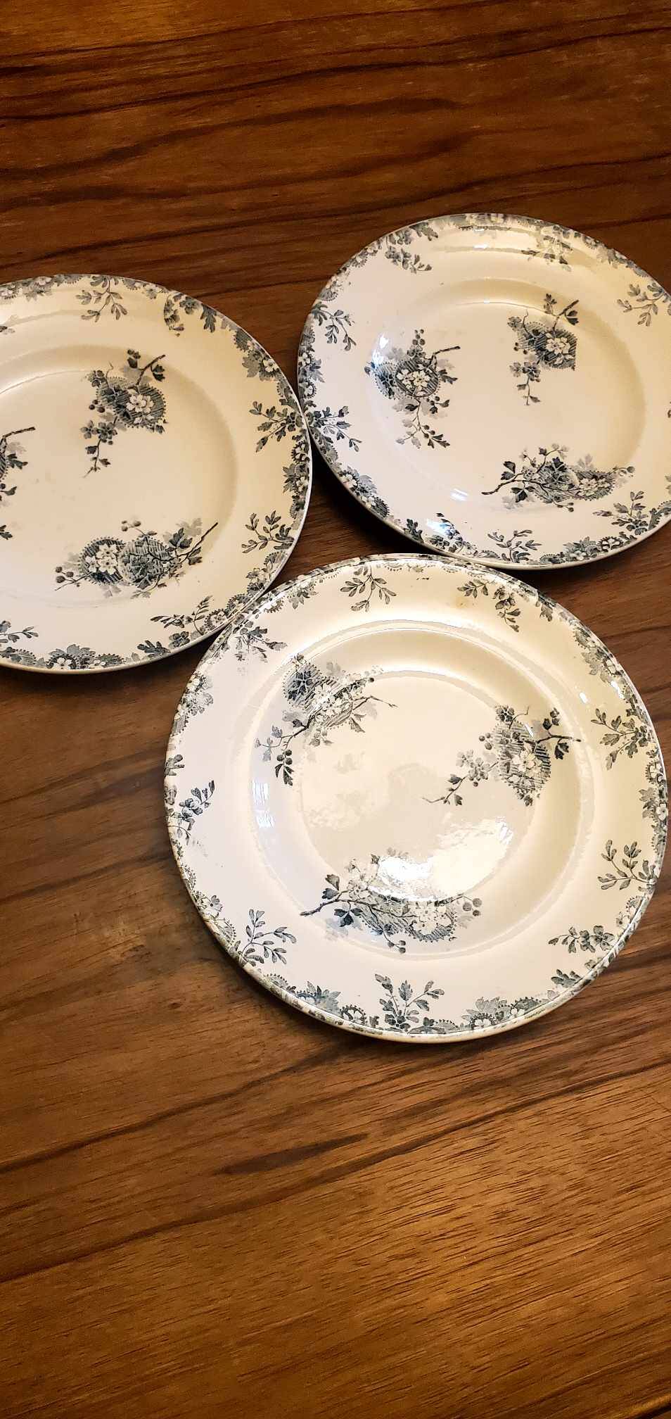 Set of 3 Longwy Hanoi model plates