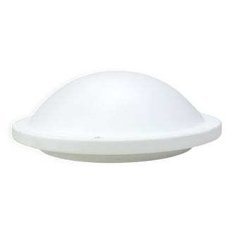Peill & Putzler ceiling lamp – Germany, 1970s, opal glass, 40 cm, 3×E27