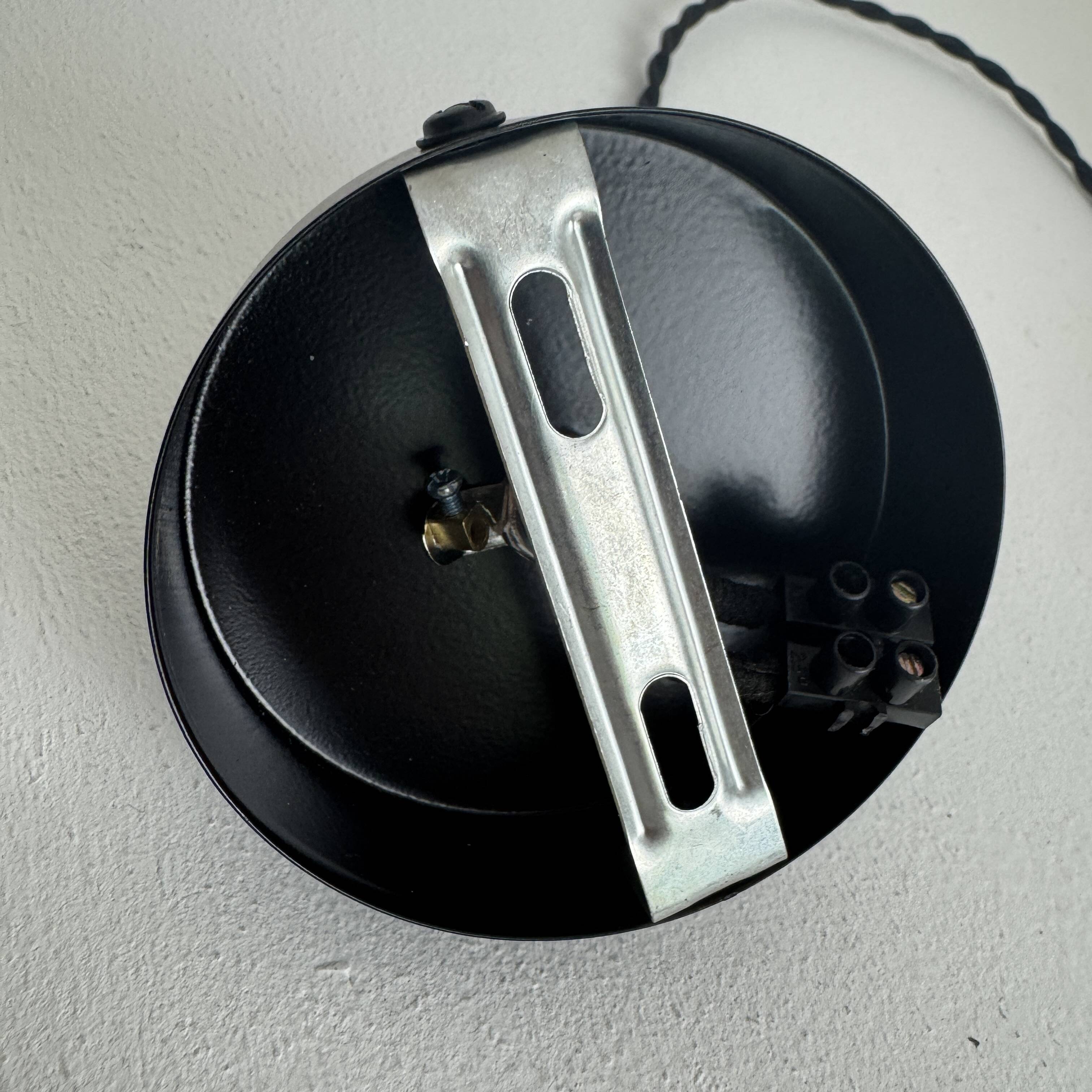 Old enamelled industrial workshop suspension 35.5 cm