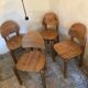 Set of 4 solid pine chairs by Rainer Daumiller, Germany 1960
