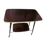 Table de télévision ancienne en formica, années 60