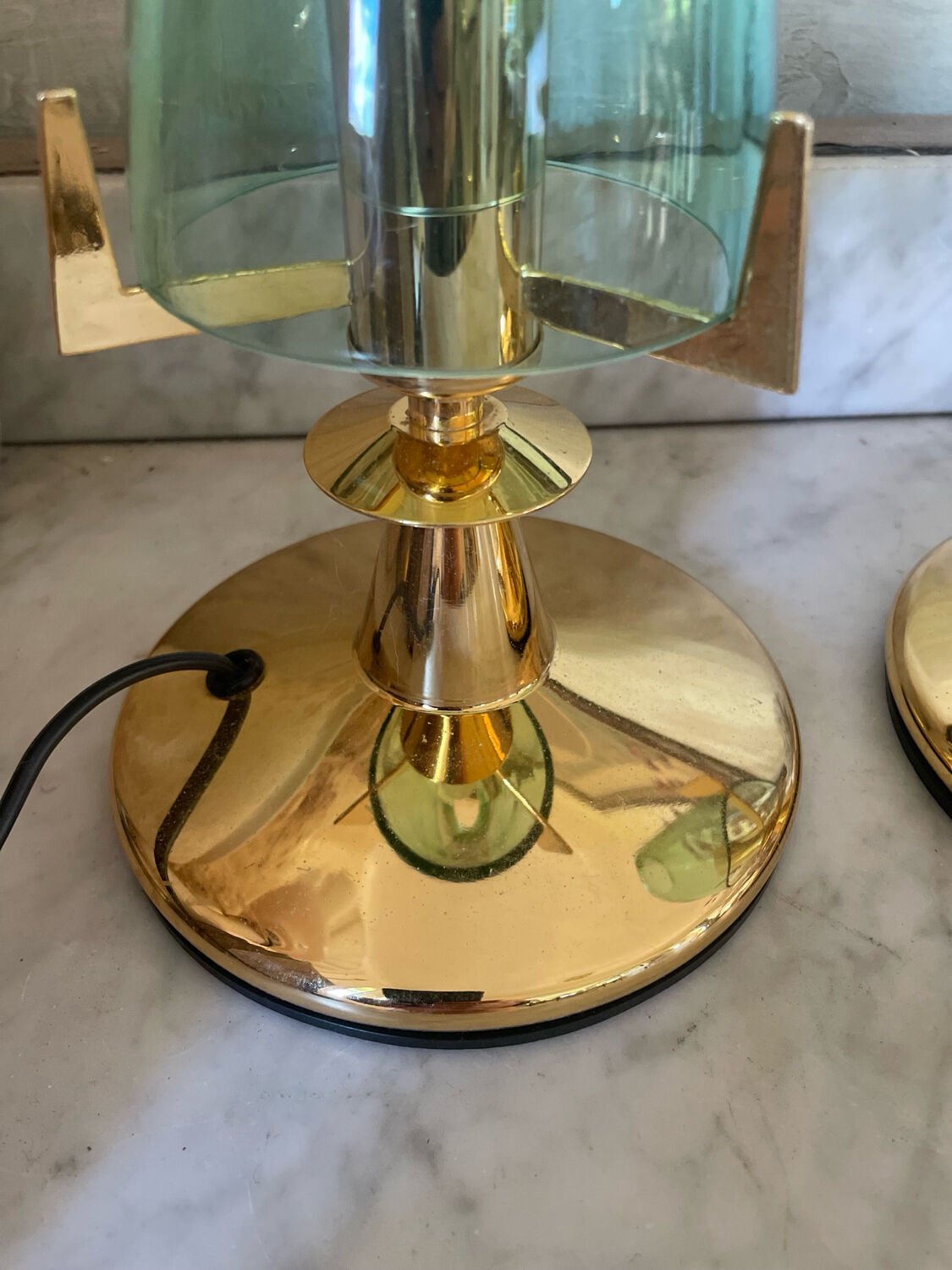 Pair of vintage Italian F.Fabbian bedside lamps