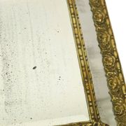 Ancien miroir à coussin repoussé facetté France