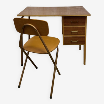 Ensemble bureau et chaise vintage