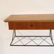 Pair of Scandinavian wall bedside tables in teak 1960