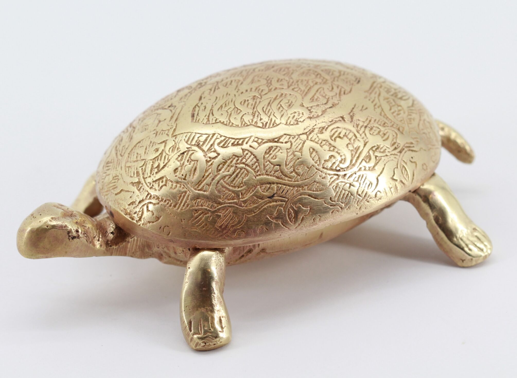 Old brass turtle ashtray
