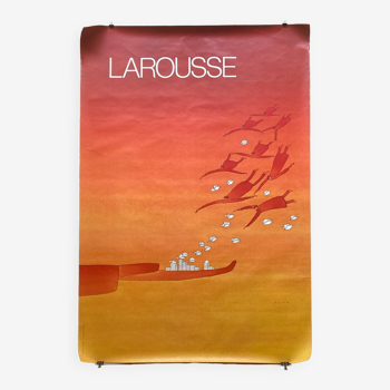 Affiche publicitaire Larousse par Folon