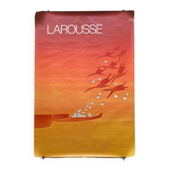 Affiche publicitaire Larousse par Folon