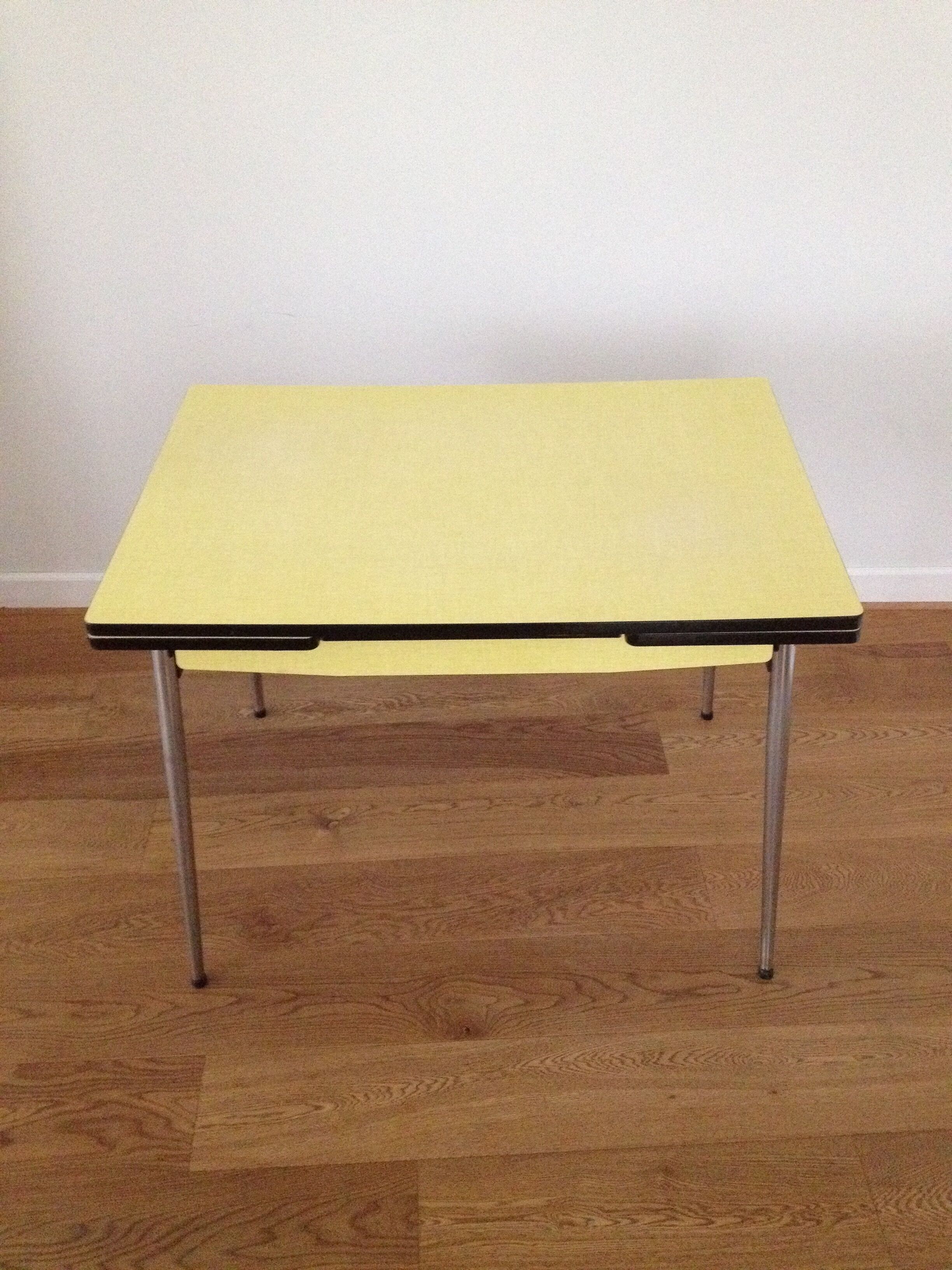 Yellow formica table