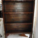 Rustic wooden shelf with three trays