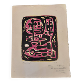 Original Lithograph Alfred MANESSIER 1954 signed numbered XXth Century