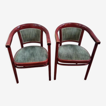 Pairs of Thonet armchairs