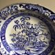 Old hollow dish, Terre de Fer earthenware dish (Creil and Montereau), Japanese pagoda model