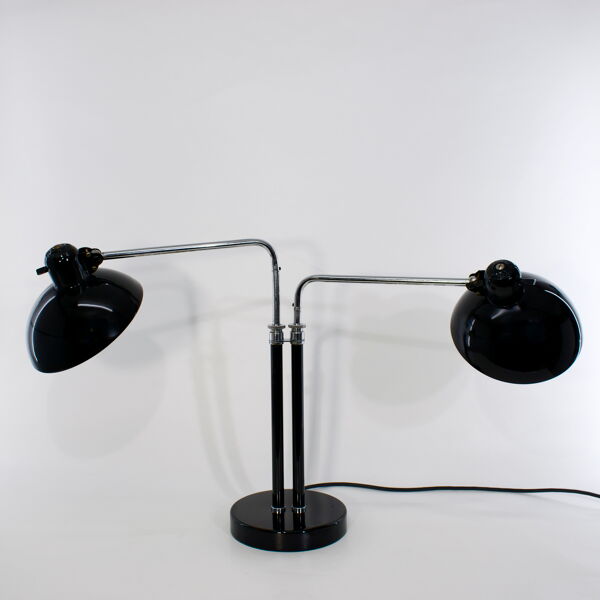 Lampe de bureau double Bauhaus de Christian Dell modèle 6660 Super, édition originale Kaiser Idel