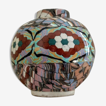 Vase faïence Gerbino Vallauris vintage céramique