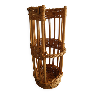 vintage wicker bread rack basket