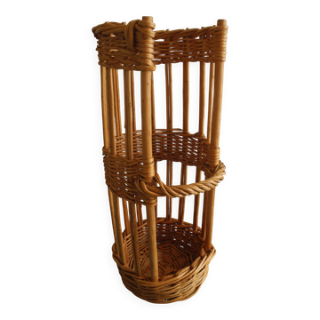 ancienne claie pain osier panier déco vintage wicker bread rack basket