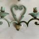 Set of 4 antique metal wall lights / 1950s