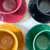 Colorful vintage mugs