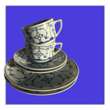 Porcelain breakfast tête-à-tête Winterling Schwarzenbach Bavaria