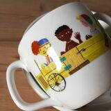 Children's dishes or birth gift Plate and bowl Utan gränser gustavsberg vintage design scan