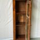 Vintage solid wood column display cabinet