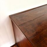 Meuble de rangement, cabinet 4 tiroirs en bois foncé