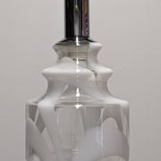 Suspension en verre Murano marbré blanc, Italie vers 1970