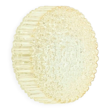 Applique en verre bulle ambre par Helena Tynell pour Limburg, Allemagne, années 1970.
