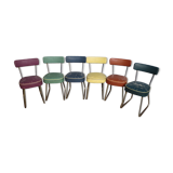 Set of 6 industrial chairs "Nori"