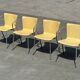 vintage fritz hansen vico magistretti duo fauteuils empilables en bois courbé ensemble de quatre