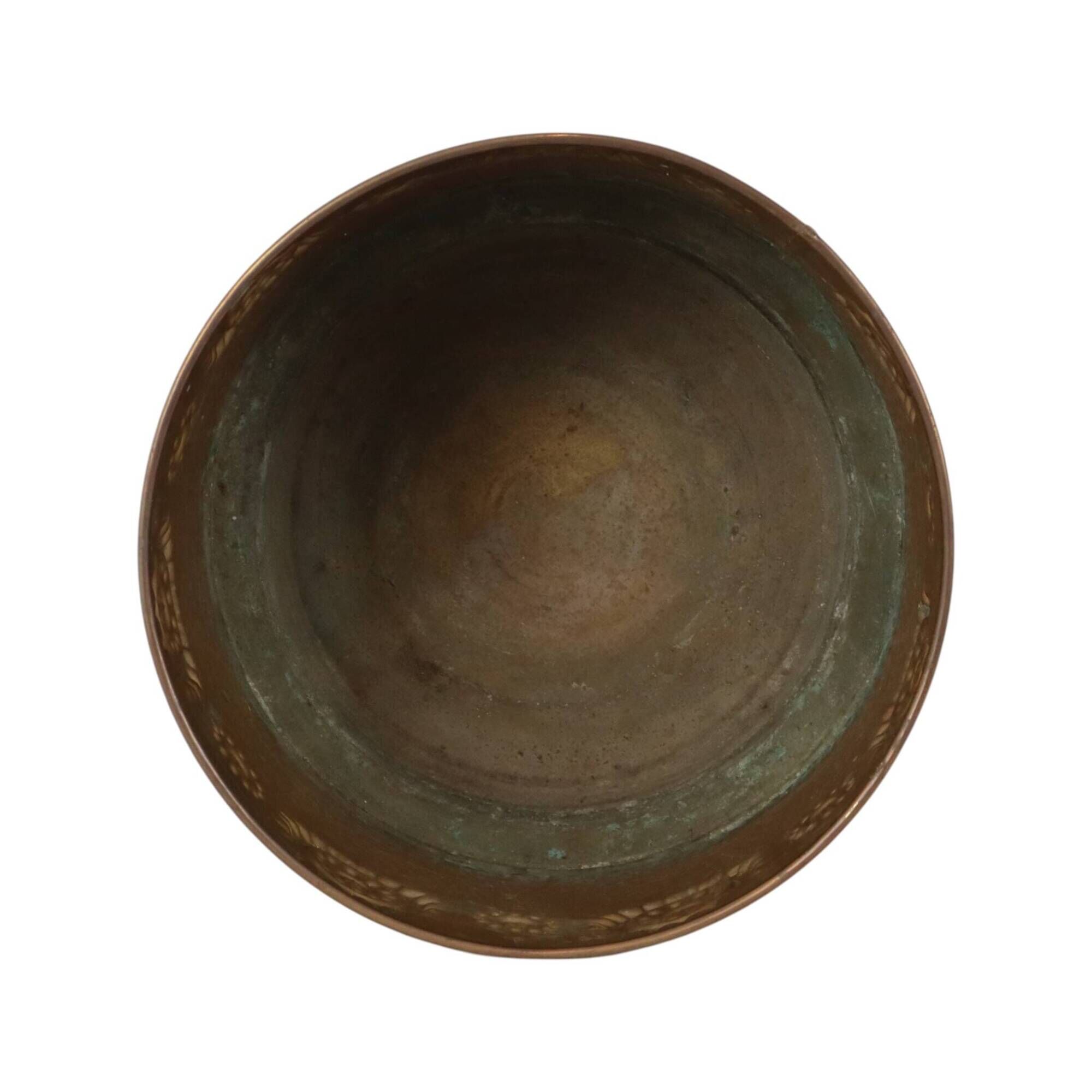Large Brass Jardinière / Firewood Bin with Repoussé Work