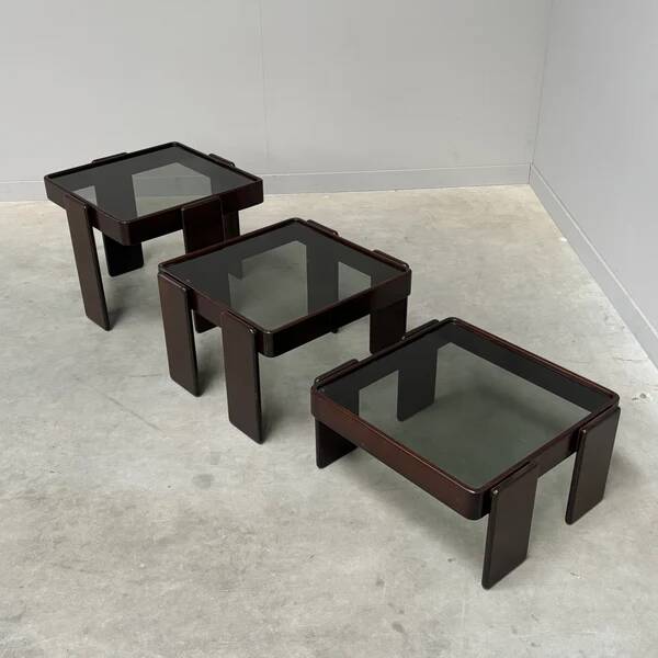 Vintage Cassina nesting tables by Gianfranco Frattini, Italy 1960s