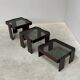 Vintage Cassina nesting tables by Gianfranco Frattini, Italy 1960s