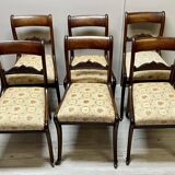 Set of six chairs and two armchairs from the Charles X period