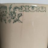 Pichet en faïence beige , porcelaine à feu , années 50