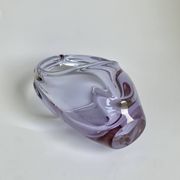 Vintage Art Glass Basket by Miroslav Klinger, 1960s