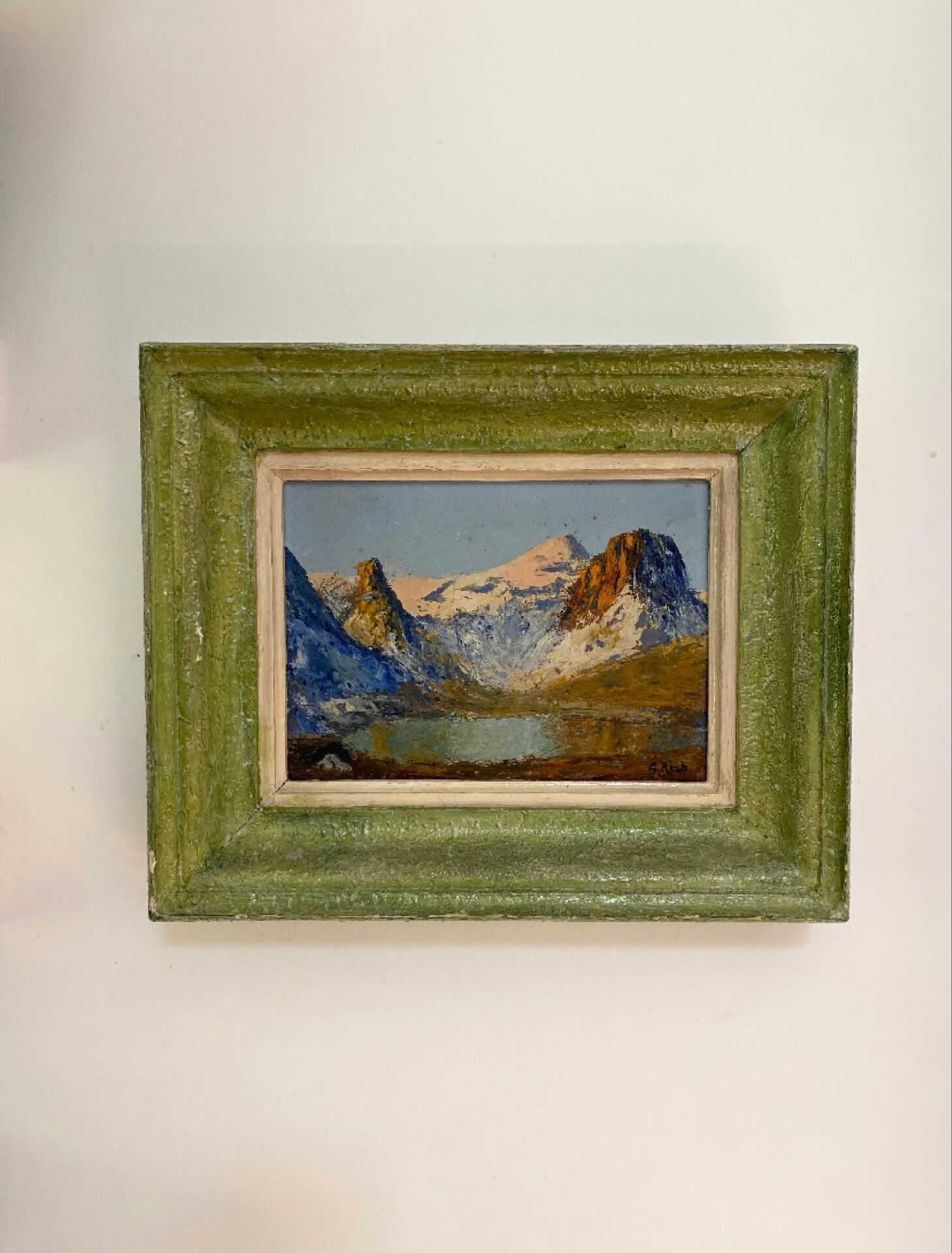 Oil Painting on Panel - "The Lake of Tignes" by Georges REEB - Savo