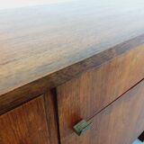 Vintage Scandinavian style row in rosewood and brass from the 60s