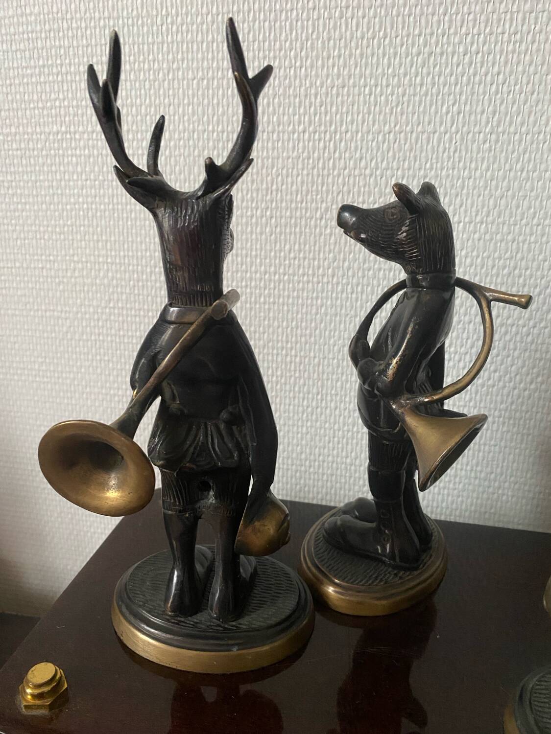 Bronze animal statuettes
