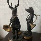 Bronze animal statuettes