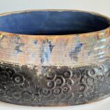 Planter caché-pots ceramic decor barbotine vintage