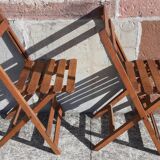 Foldable wooden chairs from the 50s